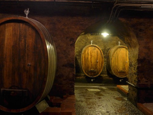 The barrel cellar at the Heymann-Löwenstein estate in Winningen