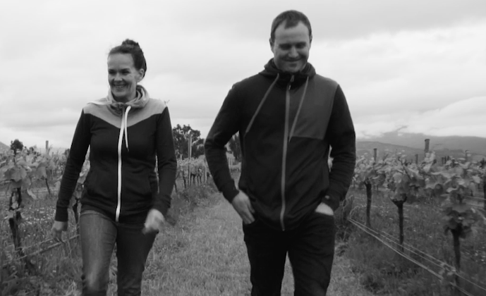 Anna and Jason Flowerday from te whare ra wines