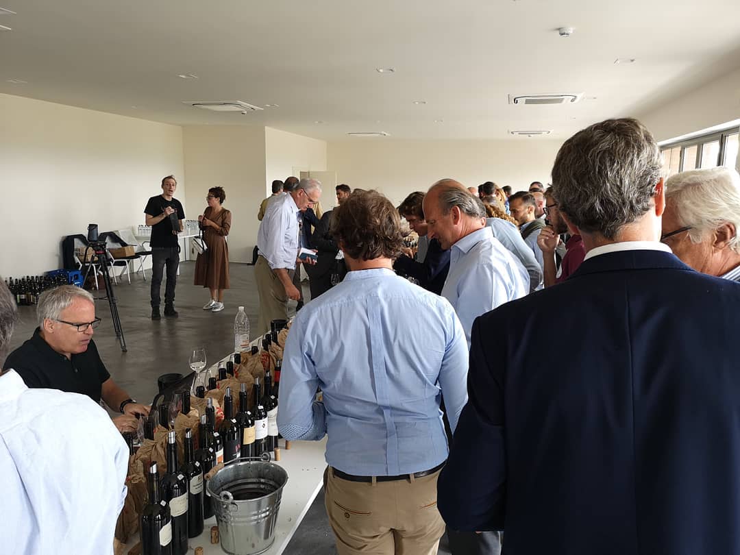 James finishing up En Primeur tasting in our new tasting room. Tuscany 2017 is much better than expected. He only found two jammy wines.