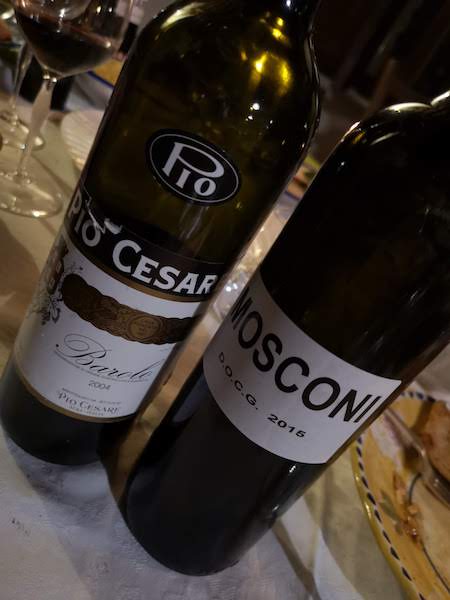 Wine producer Pio Cesare purchased 10 hectares of the Mosconi vineyard in 2014, and this is the first edition. Bottled as a single vineyard, it's pictured alongside the 2004 vintage of the flagship Barolo (not current release).