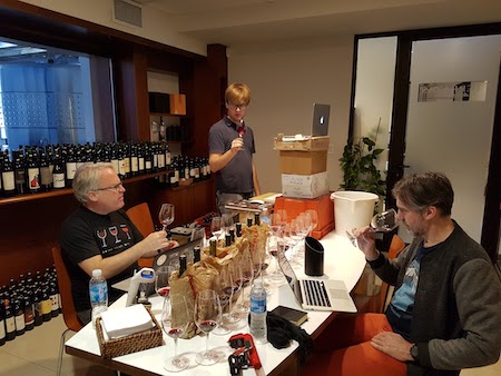 Jack Suckling, Stuart Pigott and myself tasting in Mendoza, Argentina, this year. We found a general movement to finesse and balance from just simply  power.