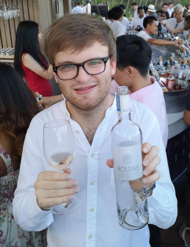 Jack Suckling with the Routas Coteaux Varois en Provence Rosé 2018.